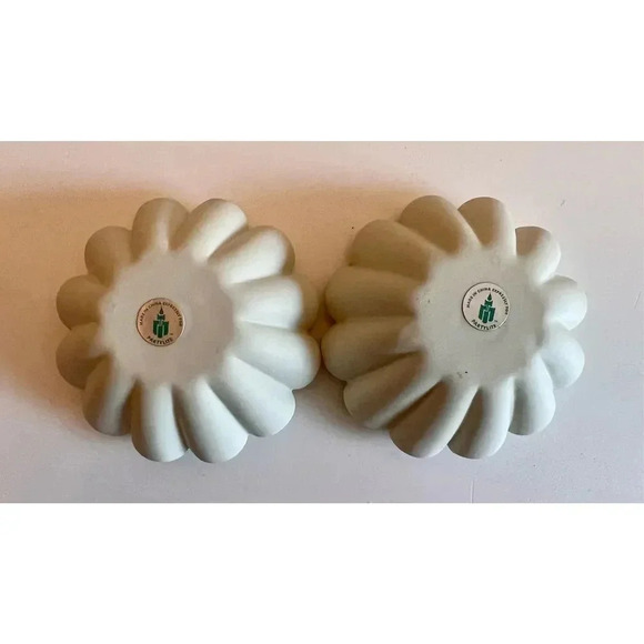PartyLite Sea Drifters Bisque White Tealight Holders - Set of 2 - Picture 3 of 9